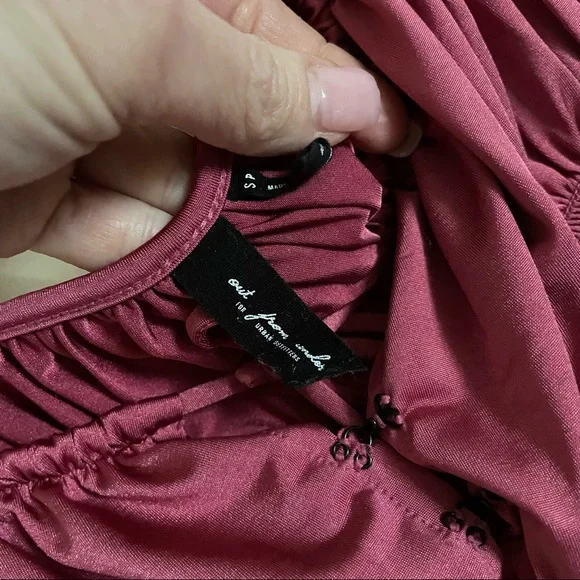 Urban Outfitters cropped top rose pink satin Small - Picture 5 of 7